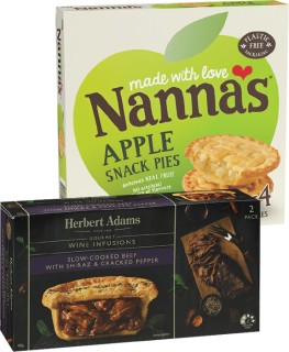 Nannas-Fruit-Pies-or-Crumbles-450-600g-or-Herbert-Adams-Pies-400g on sale
