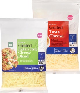 Woolworths-Grated-Cheese-300-350g on sale