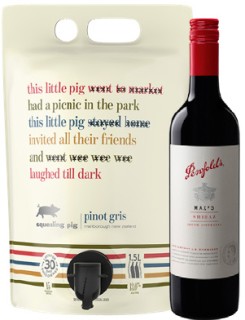 Squealing-Pig-Pinot-Gris-or-Sauvignon-Blanc-15L-or-Penfolds-Maxs-Range-750ml on sale