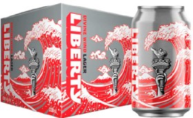 Liberty-Brewing-Divine-Wind-Japanese-Lager-or-Little-Liberty-Miniature-Hazy-Pale-Ale-6-x-330ml-Cans on sale