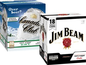 Canadian-Club-Zero-Dry-or-Jim-Beam-White-Cola-48-Zero-Sugar-18-x-330ml-Cans on sale