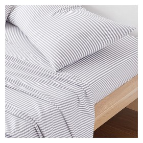 Design-Republique-Stonewashed-Cotton-Stripe-Fitted-Sheet on sale