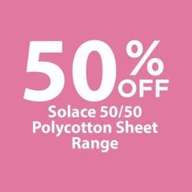 50-off-Solace-5050-Polycotton-Sheet-Range on sale