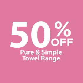 50-off-Pure-Simple-Towel-Range on sale