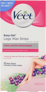 Veet-Easy-Gelwax-Strips-for-Normal-Skin-Shea-Butter-Acai-Berries-Fragrances-150ml on sale