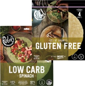 Rebel-Gluten-Free-or-Low-Carb-Wraps-4-Pack on sale
