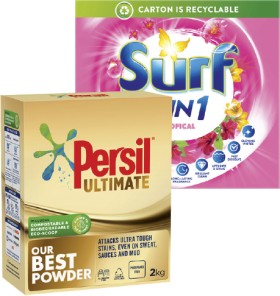 Persil-Laundry-Powder-2kg-or-Surf-Laundry-Powder-3kg on sale