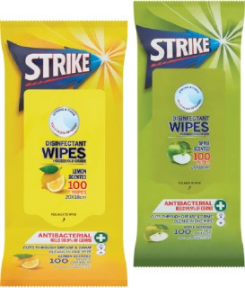Strike-Disinfectant-Cleaning-Wipes-100-Pack on sale