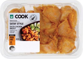Woolworths-Cook-Diced-Chicken-Hoisin-or-Satay-or-Chicken-Strips-Peri-Peri-400g on sale