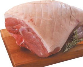 Woolworths-Free-Farmed-Pork-Leg-Bone-In on sale