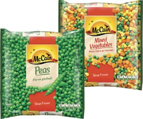McCain-Peas-or-Mixed-Vegetables-Peas-Corn-Carrots-1kg on sale