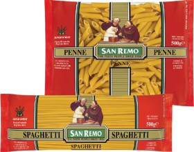 San-Remo-Pasta-375-500g on sale