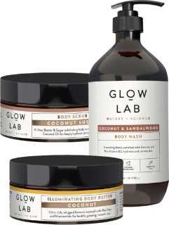 Glow-Lab-Body-Wash-900ml-Body-Scrub-or-Body-Butter-200ml on sale
