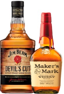 Jim-Beam-Devils-Cut-1L-or-Makers-Mark-Bourbon-700ml on sale